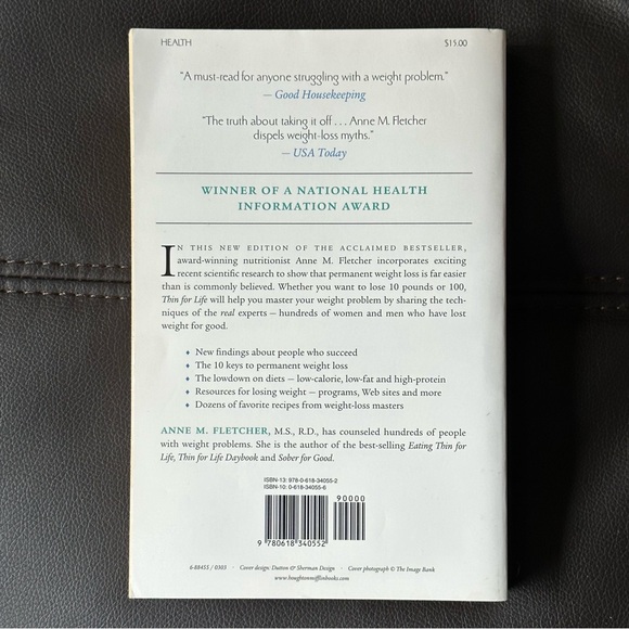 Thin for Life Anne M Fletcher MS RD Paperback Book - Picture 6 of 6